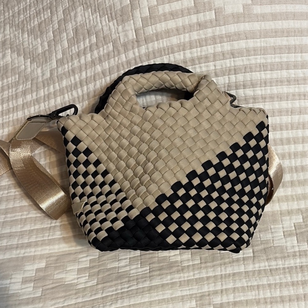 Naghedi Black and Tan Crossbody Bag